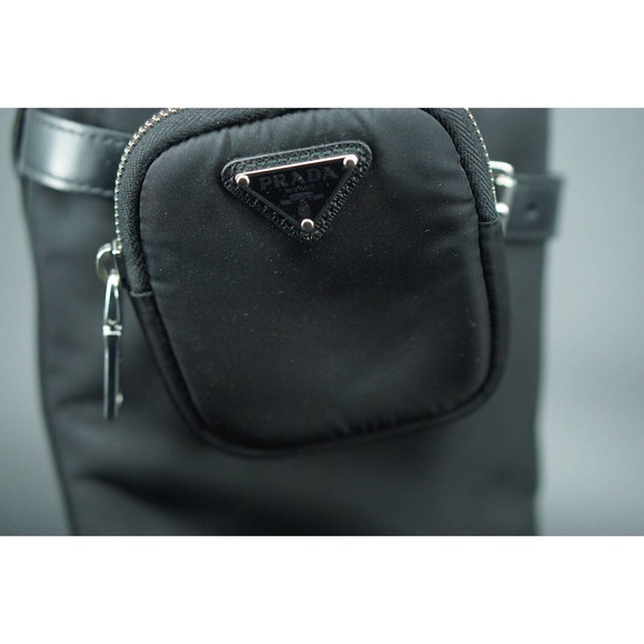 Prada Monolith Nylon Zip Bag Lug Combat Boot SZ 38 Logo Pocket Riding Platform - Picture 2 of 12